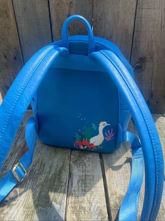 Disney Parks Little Mermaid Loungefly Ursula Ariel Mini Backpack Live Action Blu main image 10